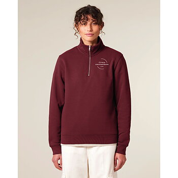Unisex Halfzip Burgundy