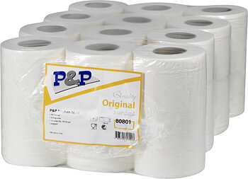 Hushållspapper Maxi vit 12rl x 100m /Krt
