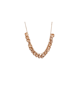 BOW19 Leaf Mini Necklace Nougat Brown