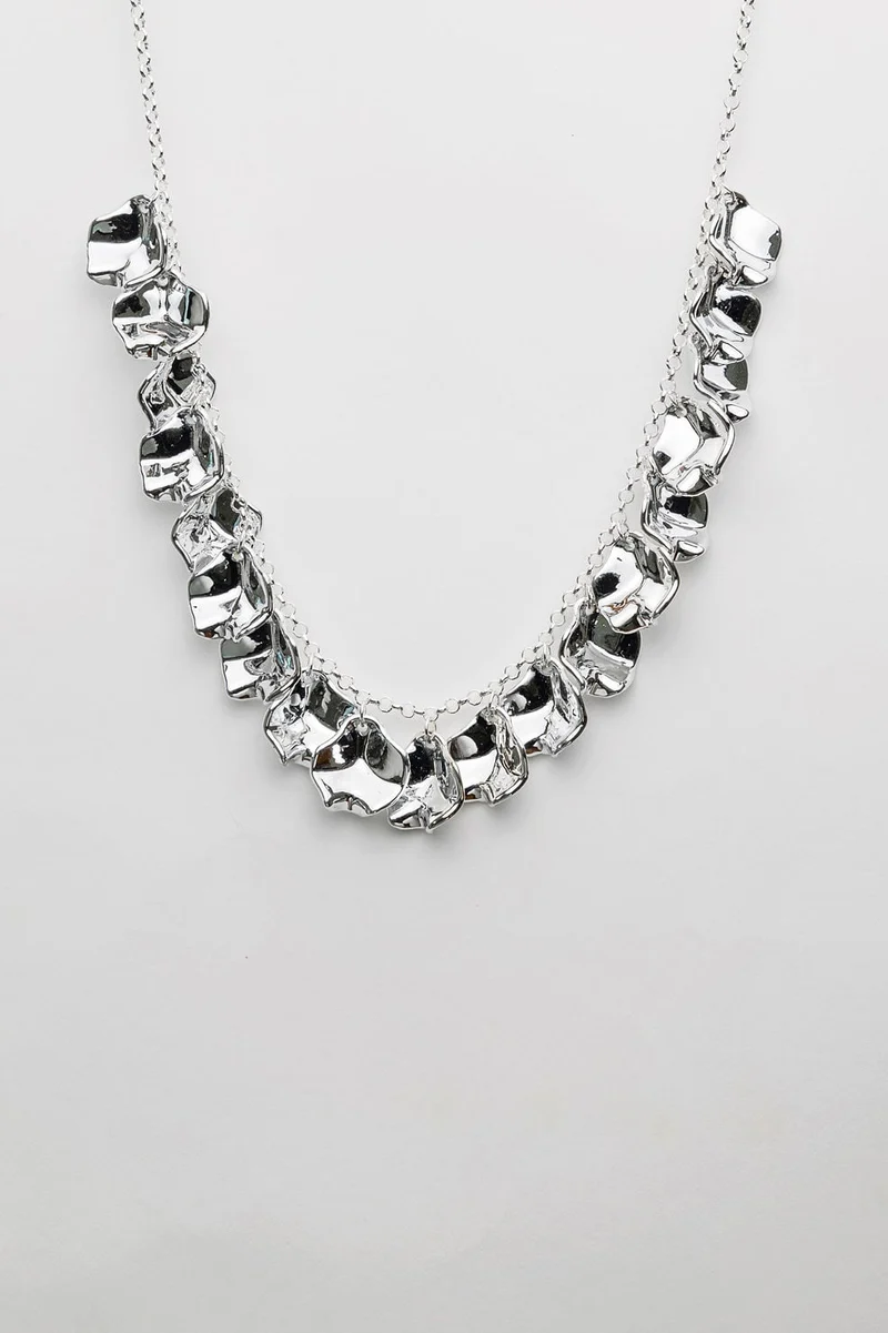 BOW19 Leaf Mini Necklace Silver - 2