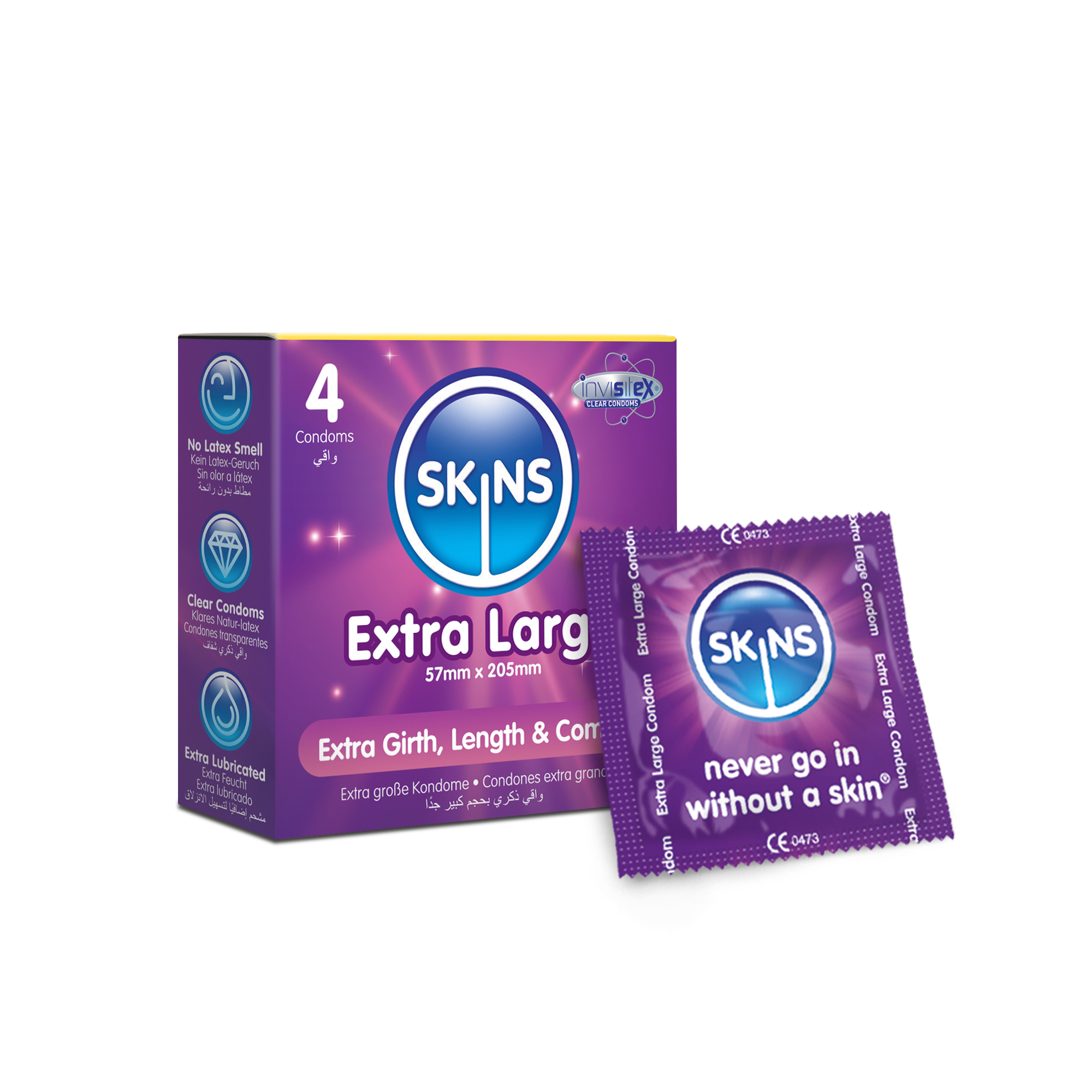 Skins Condoms Extra Large 4-Pack - 5