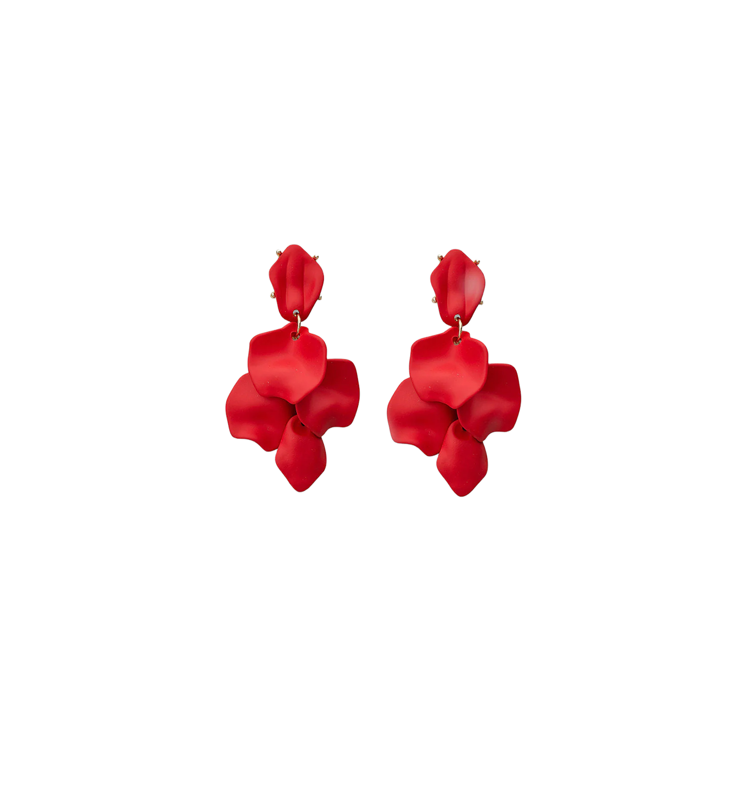 BOW19 Leaf Earrings Red