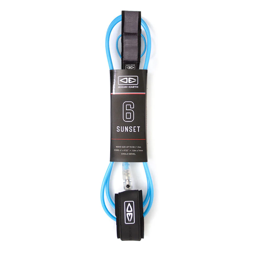 Ocean & Earth Sunset Moulded Leash 6" Blue