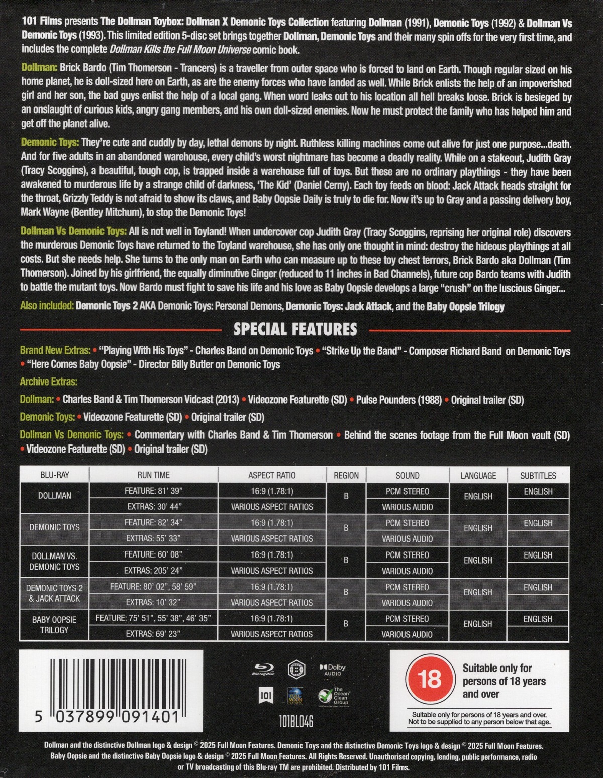 The Dollman Toybox: Dollman X Demonic Toys Collection (Limited Edition) (ej svensk text) (Blu-ray) - 2