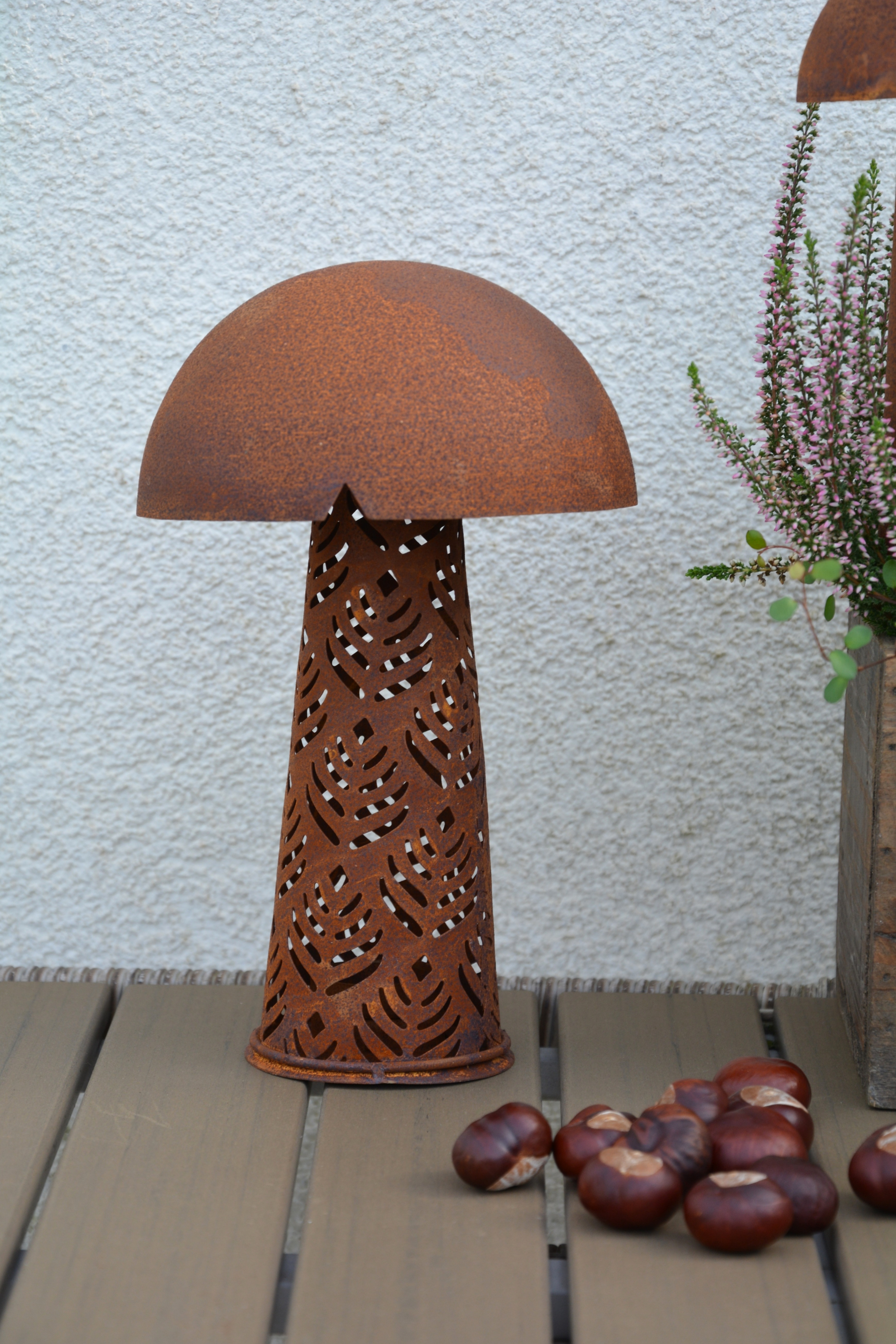 Rostig svamp med värmeljushållare 26 cm - 3