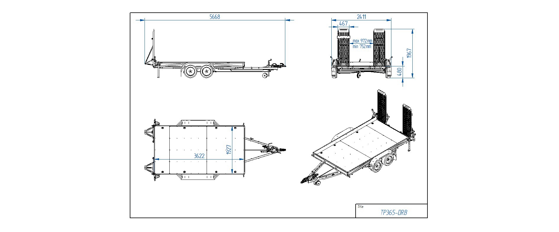 TIKI TP365 DRB - Total weight 3500kg - 5