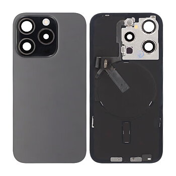 iPhone 15 Pro Baksida Glas med tejp Original - Titansvart