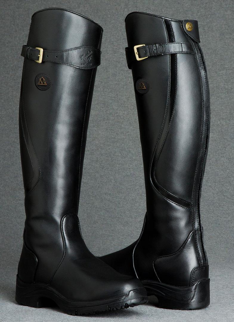 Mountain Horse Snowy River Lined Riding Boots - Black - faux fur lining