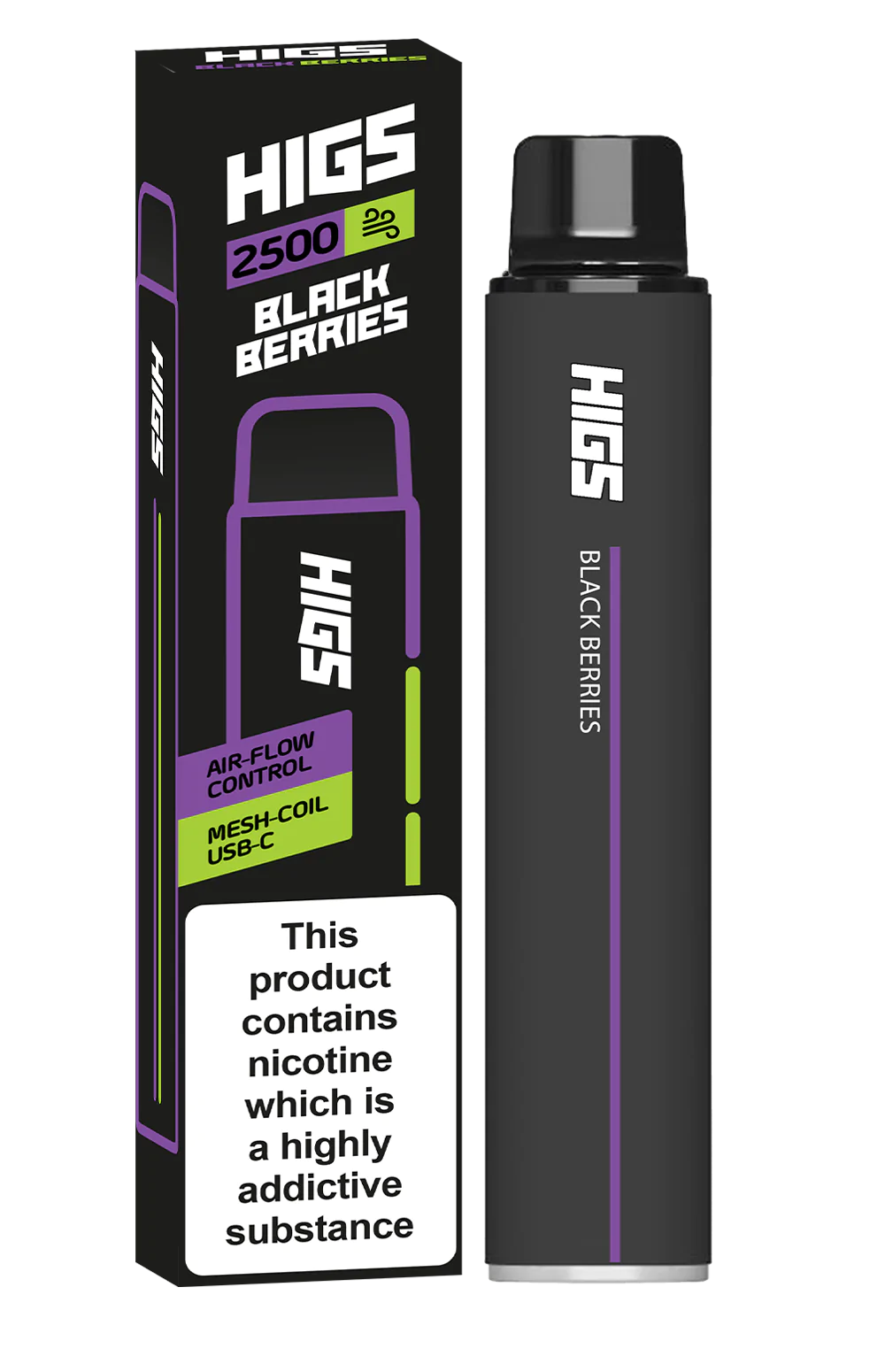 Nikotin fri vape - HIGS (2500 puffs) 