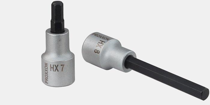 Proxxon 1/2inch allen socket, HX 7 mm, 100 mm length