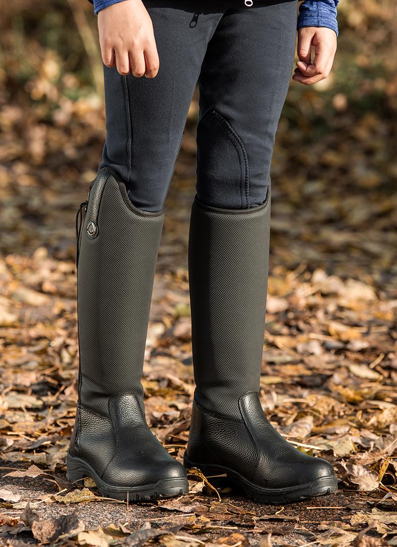 Mountain Horse Active Winter Young Lined Riding Boots - Black - durable