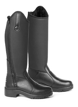 Mountain Horse Active Winter Young Topatut Ratsastussaappaat - Musta