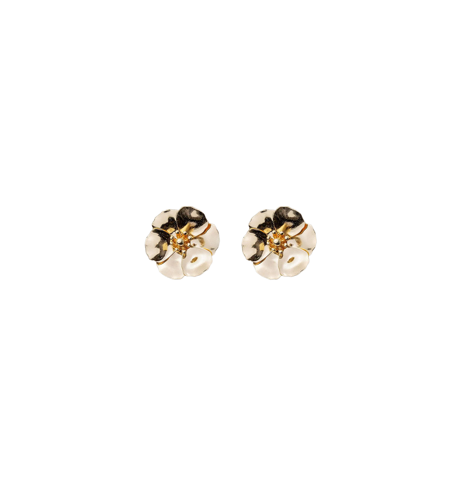 BOW19 Flower Small Earrings Gold