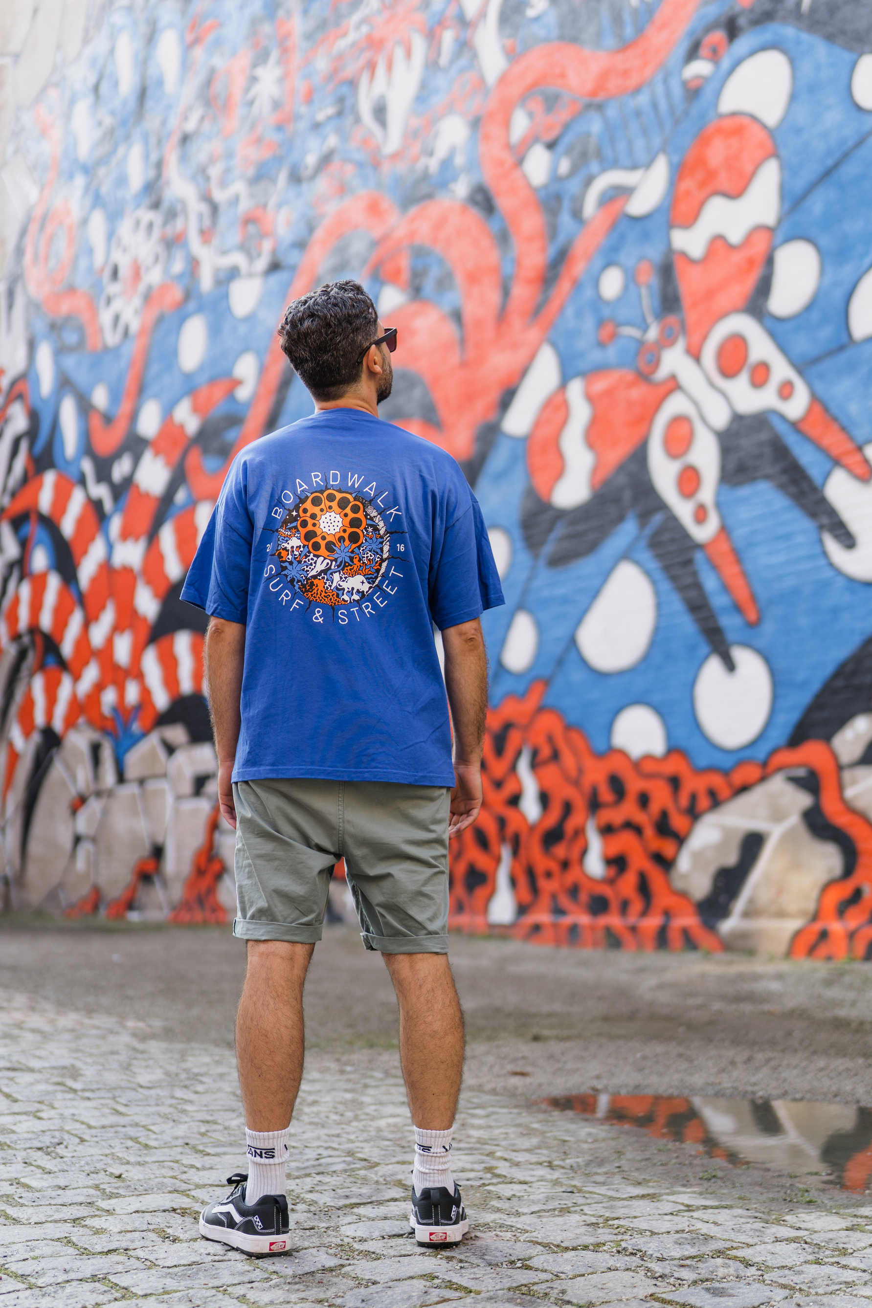 Boardwalk X Finsta Logo Takeover T-shirt Cobalt Blue - 2