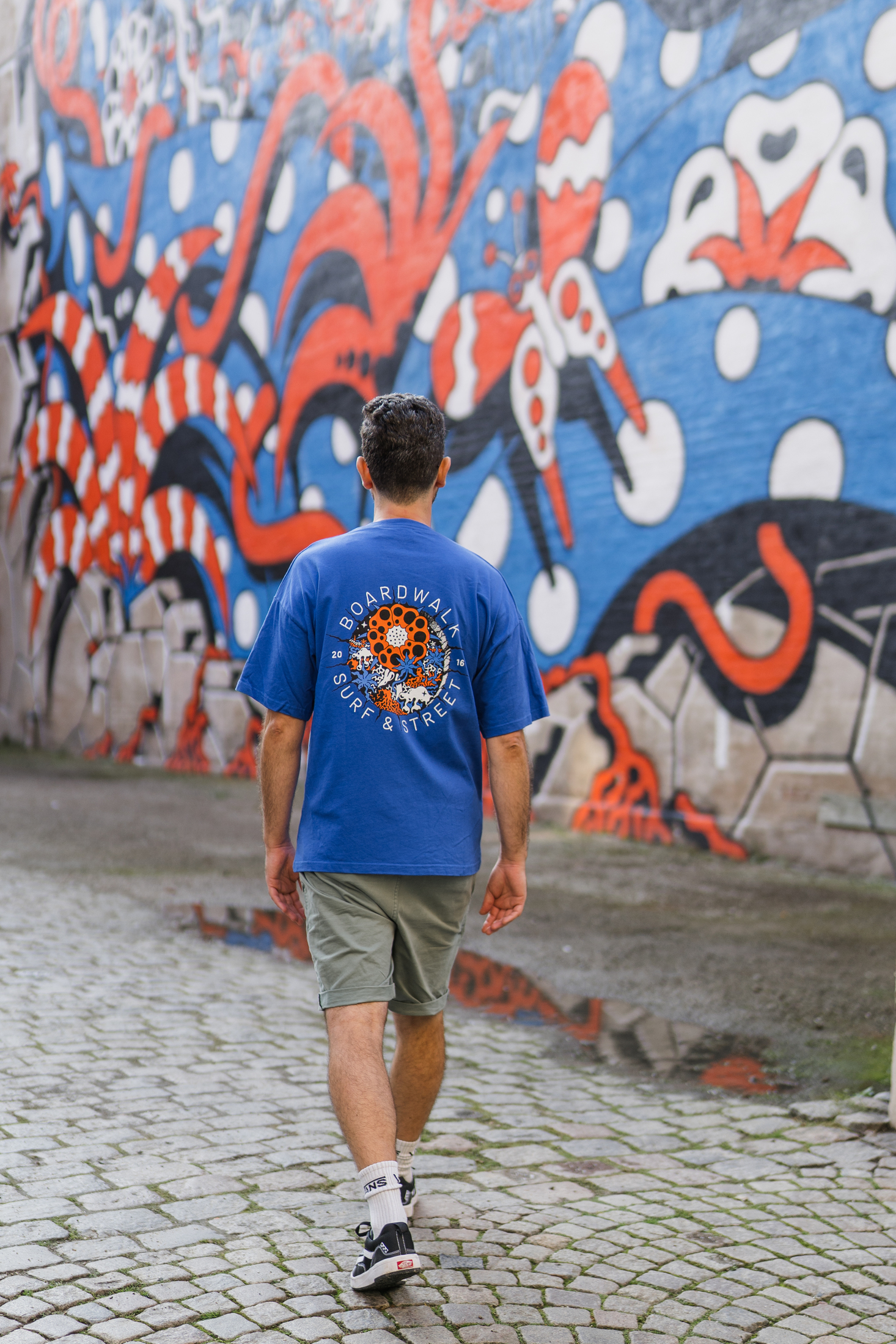 Boardwalk X Finsta Logo Takeover T-shirt Cobalt Blue - 4