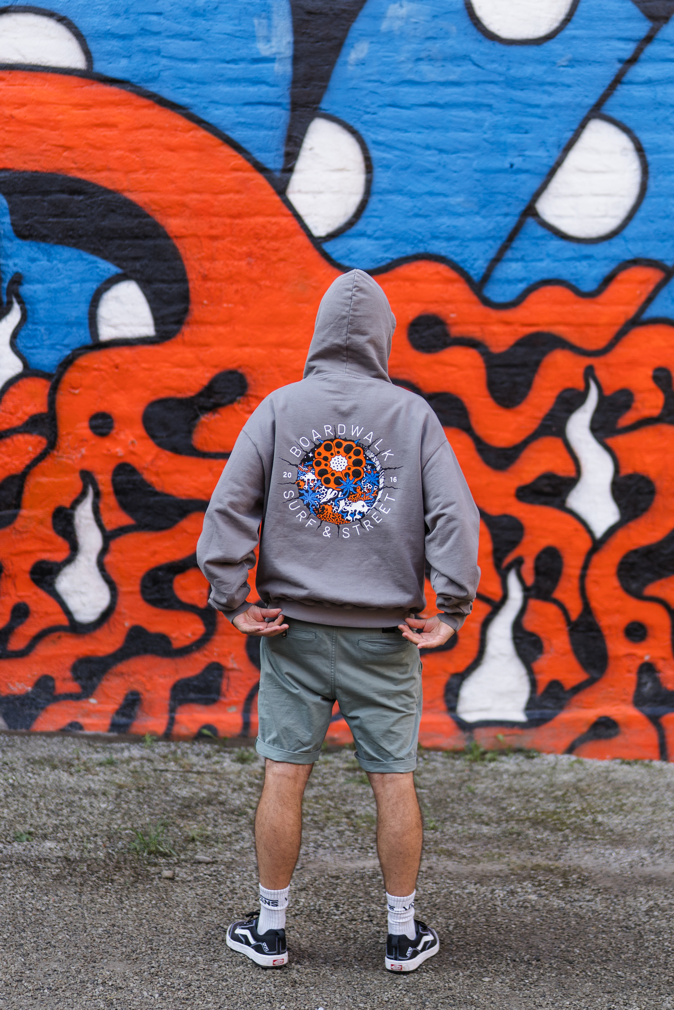 Boardwalk X Finsta Logo Takeover Hoodie Pigment Grey - 5