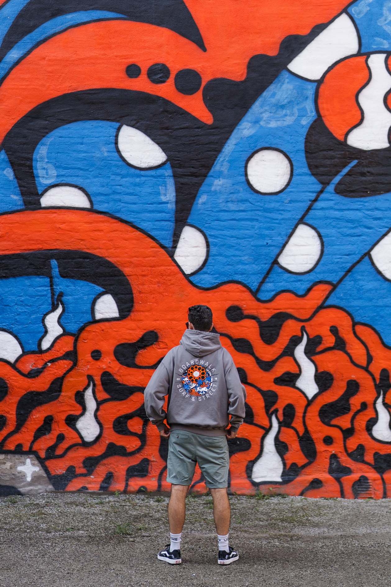 Boardwalk X Finsta Logo Takeover Hoodie Pigment Grey - 3