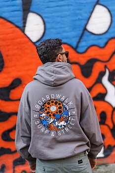 Boardwalk X Finsta Logo Takeover Hoodie Pigment Grey