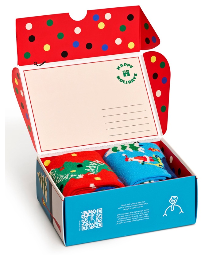 Happy Socks 2-Pack Happy Holidays Socks Gift Set