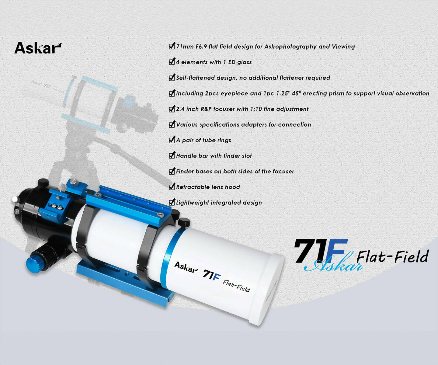 ASKAR 71F - QUADRUPLET FLATFIELD APOKROMAT - 2
