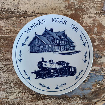 Vännäs 100 år 1991 tallrik från Riges