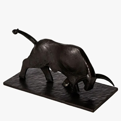 Skulptur av okser