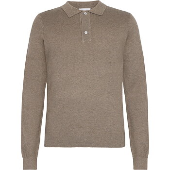 GRHam LS Polo Knit Nature Melange