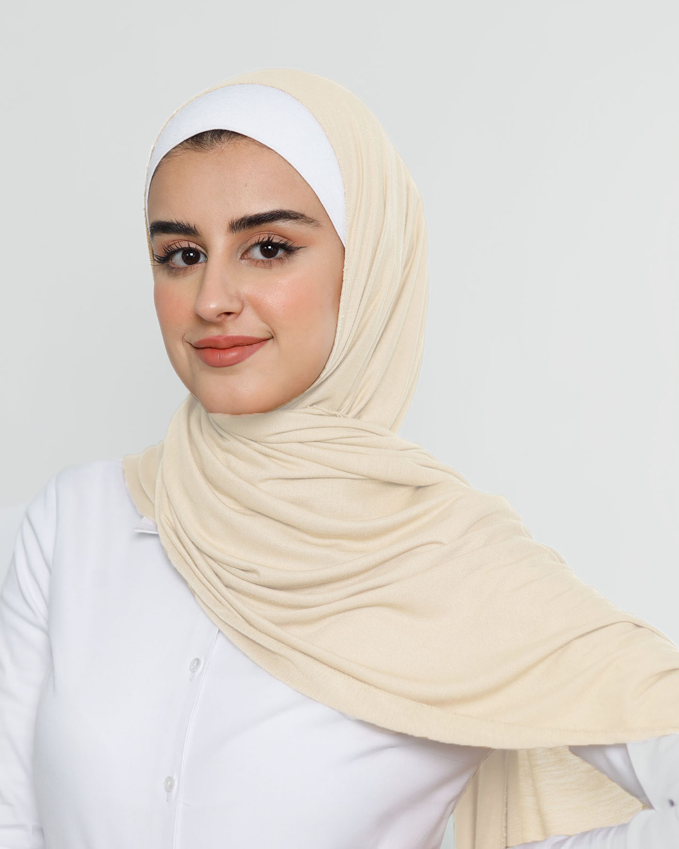 Hijab - Stretch Jersey - Light Beige