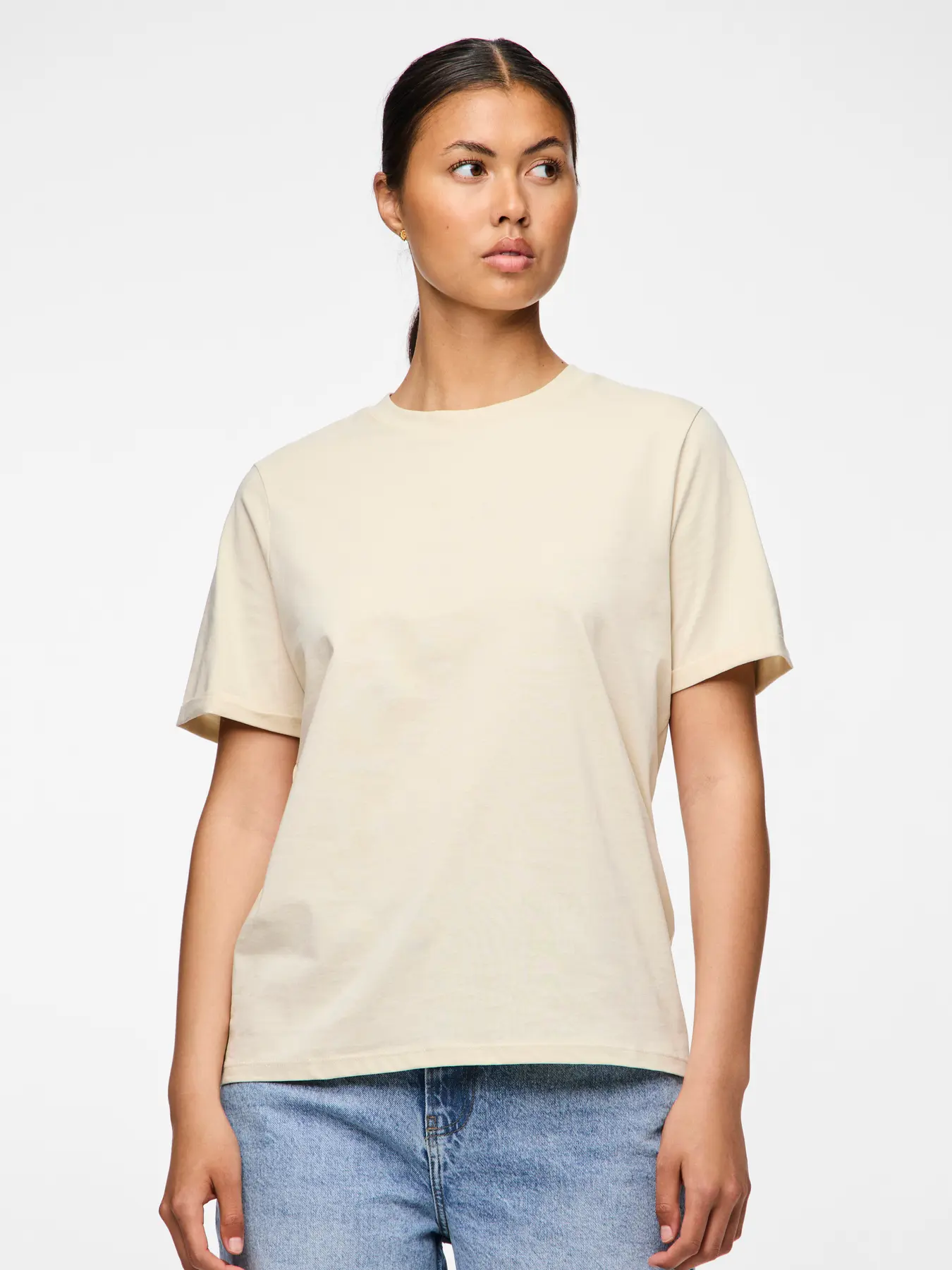Pieces - Ria Tshirt Ljusbeige - 3