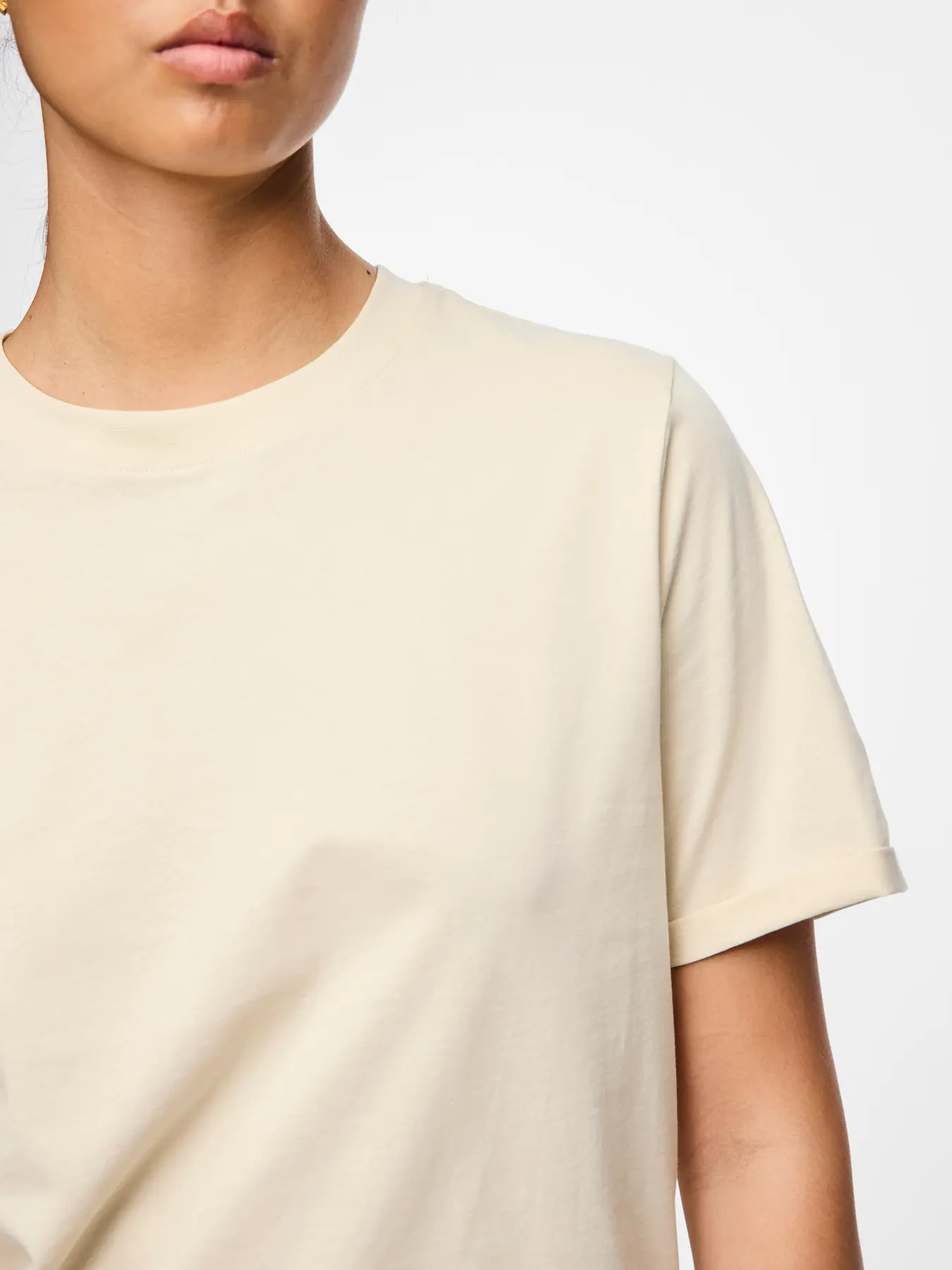 Pieces - Ria Tshirt Ljusbeige - 2
