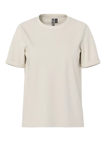 Pieces - Ria Tshirt Ljusbeige