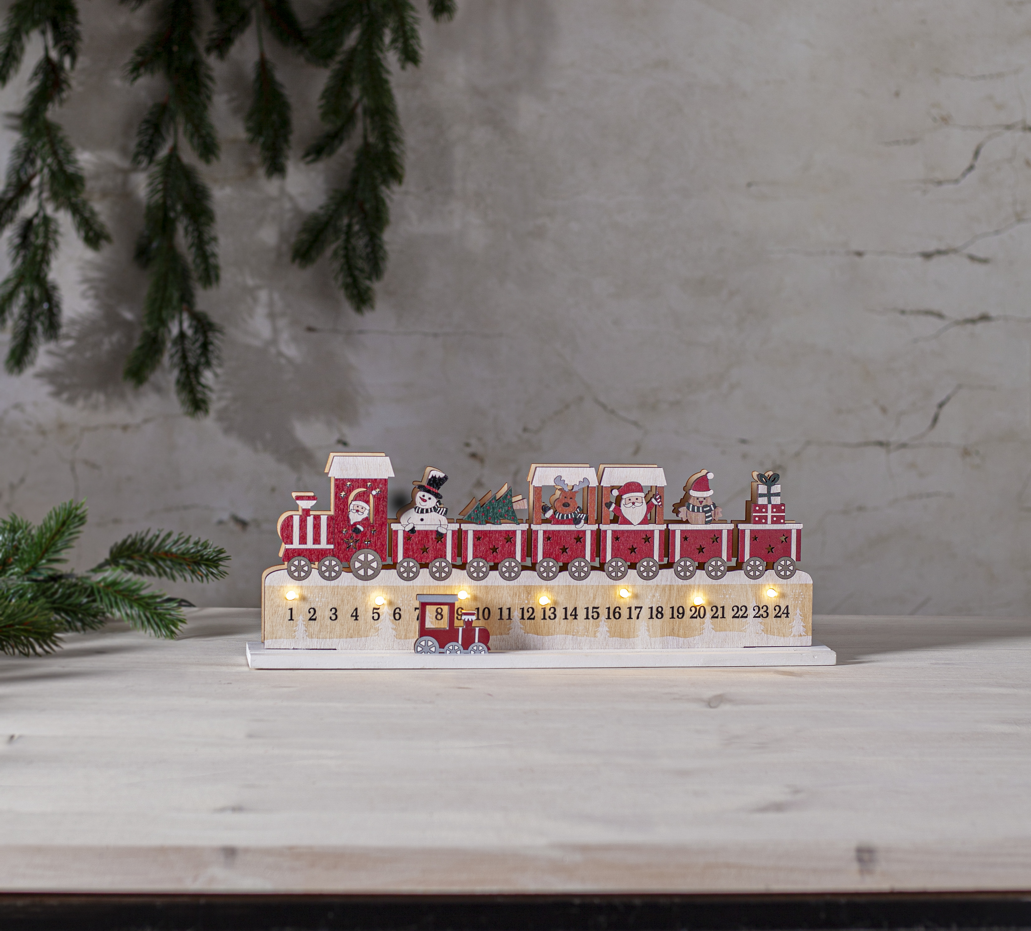 Julkalender tåg 38 cm kalender