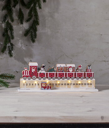Julkalender tåg 38 cm kalender