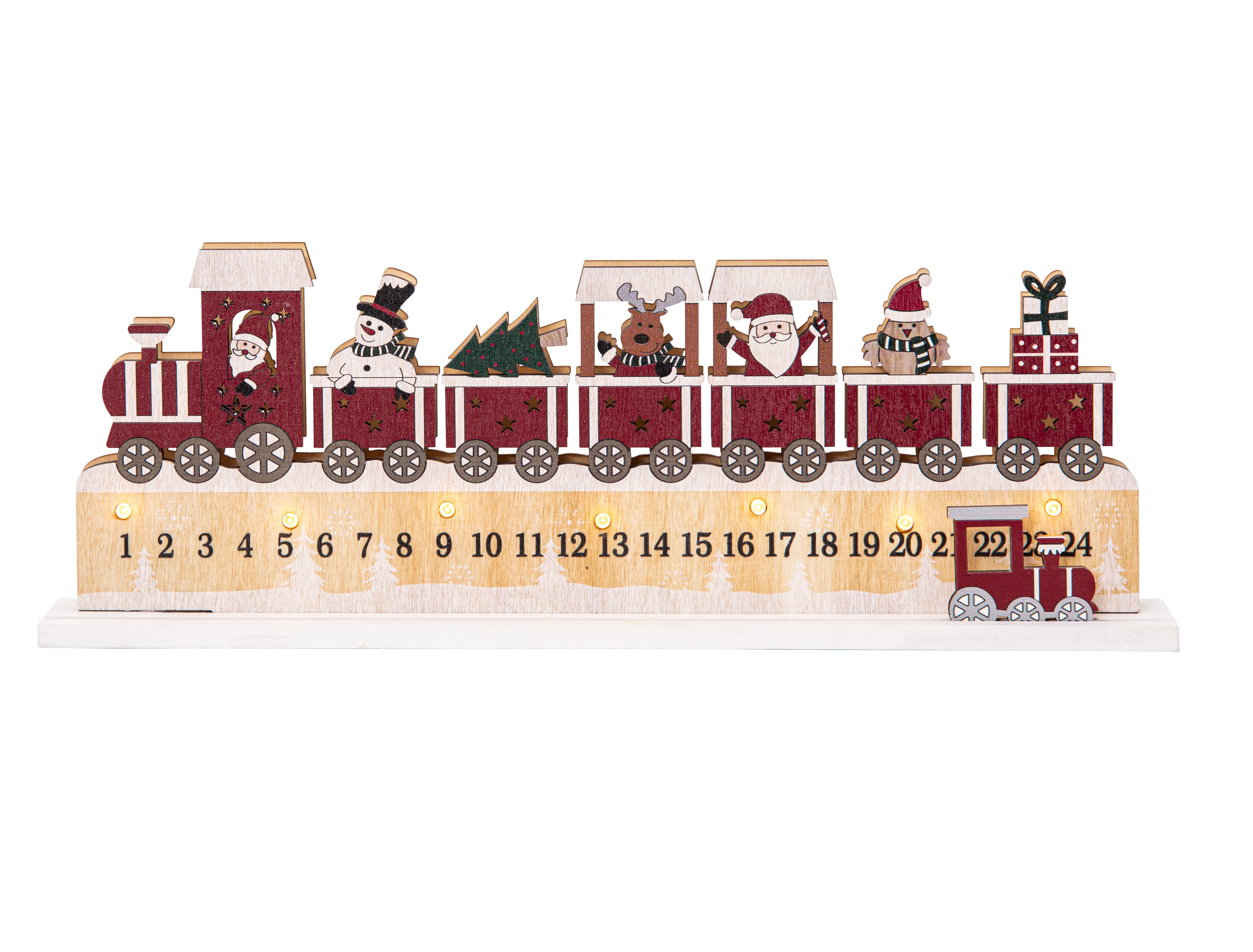 Julkalender tåg 38 cm kalender