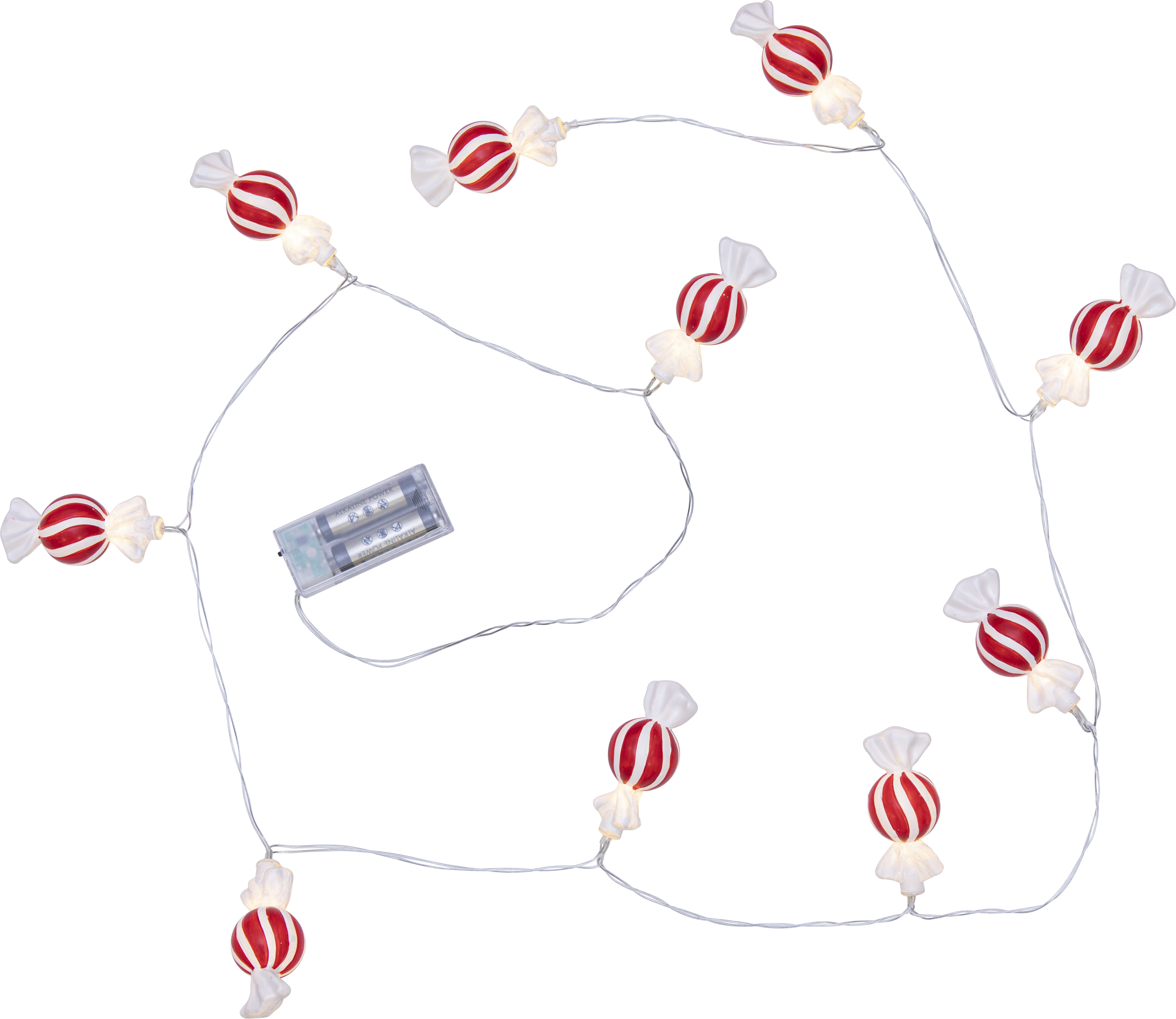Ljusslinga med 10 st karameller. Batteridriven med timer - 3