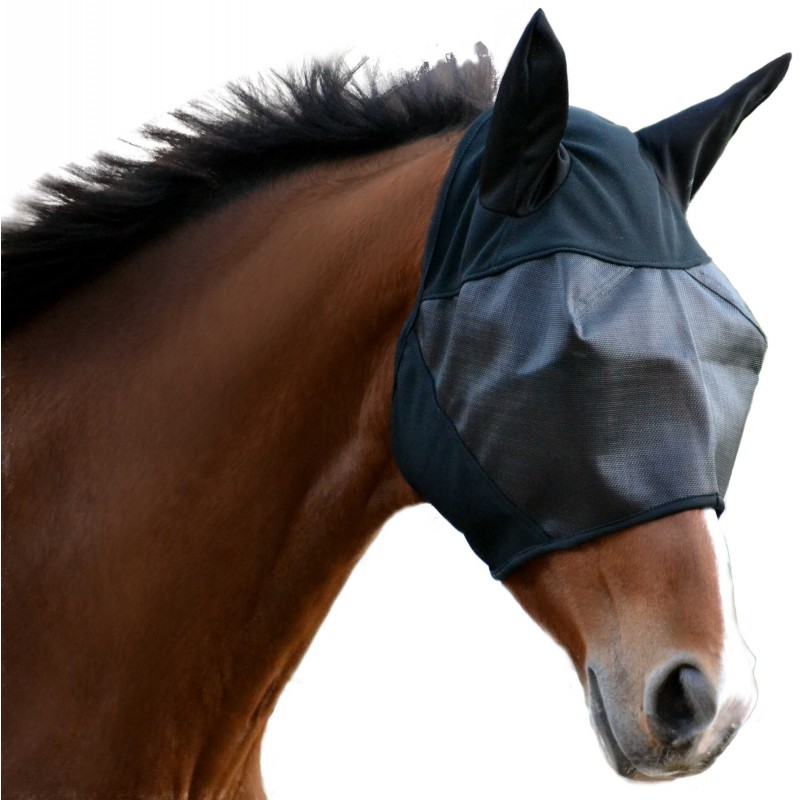 ABSORBINE UltraShield Fly Mask with Ears - Black