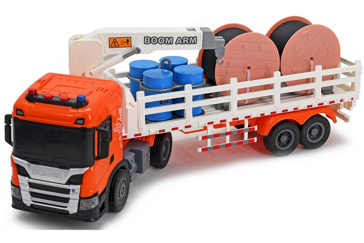 Contruck Scania -kuorma-auto nosturivarusteilla sekä valo- ja äänitehosteilla - 6