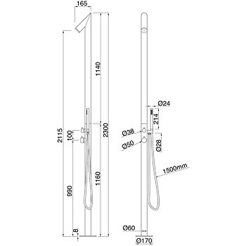 Demerx Outdoor Shower Pure Ede