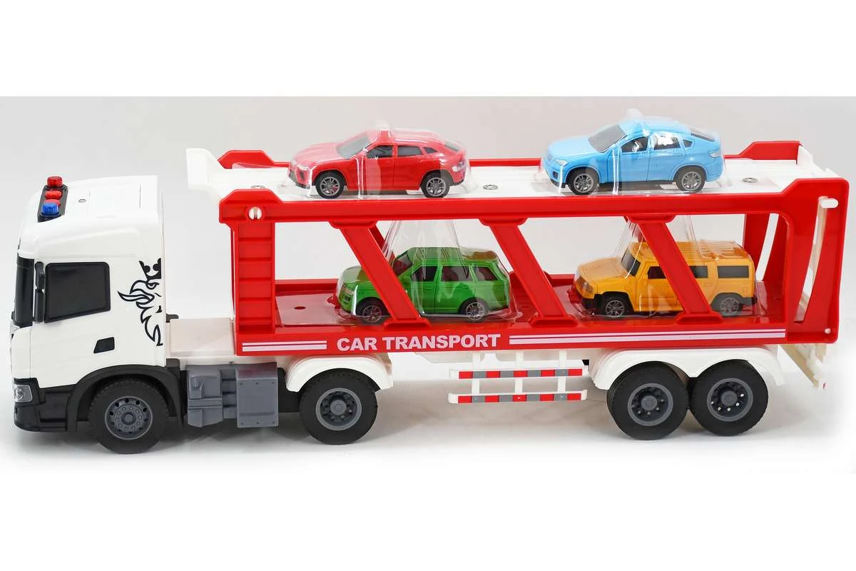 Contruck Scania truck with trailer + cars, lights & sound - 3