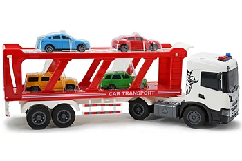 Contruck Scania-kuorma-auto perävaunulla + autot, valot ja äänet