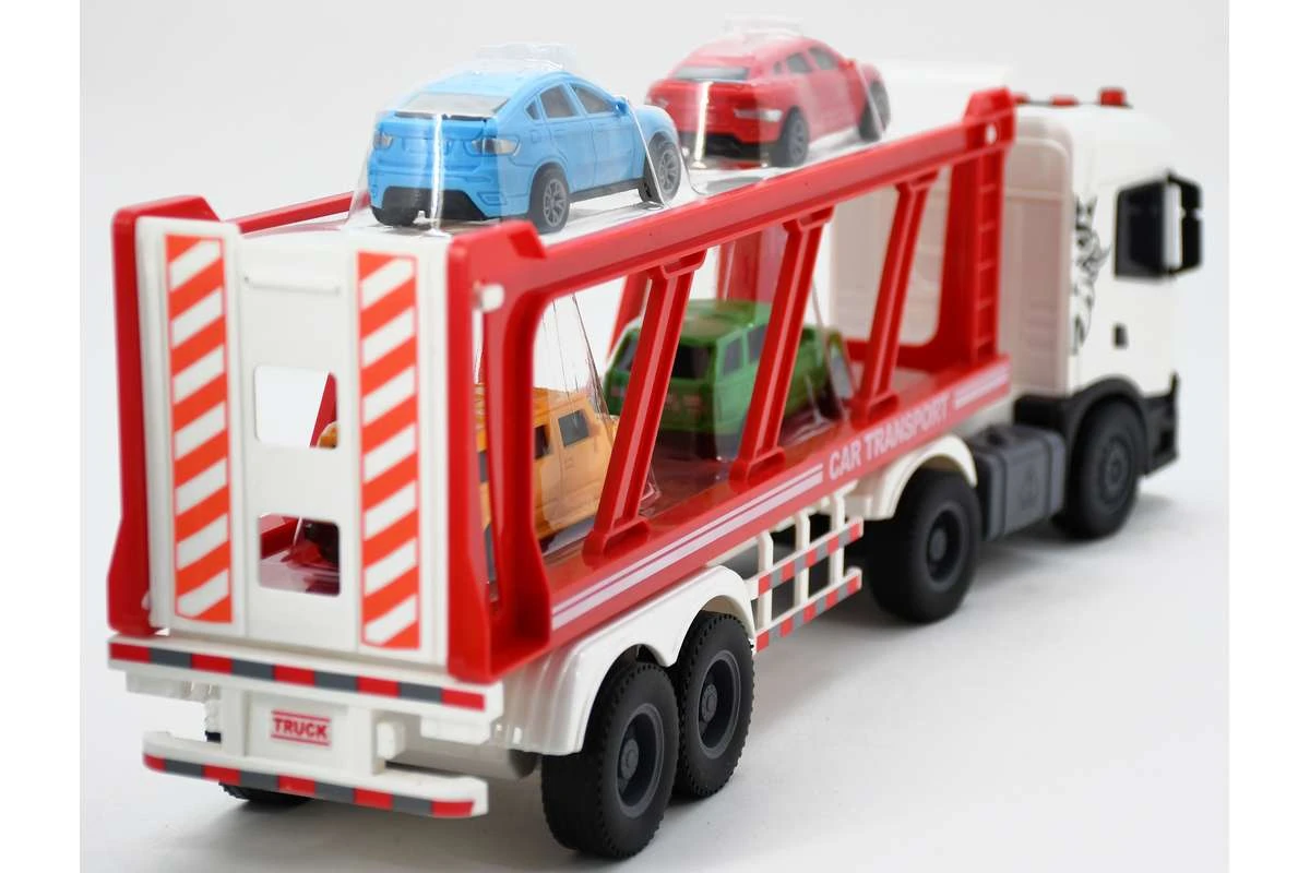 Contruck Scania truck with trailer + cars, lights & sound - 6