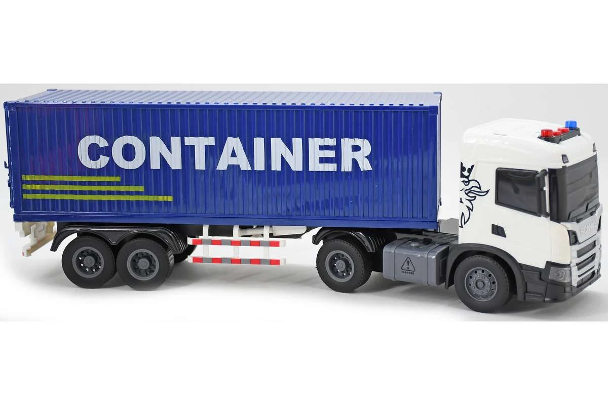 Contruck Scania truck with container, lights, and sound