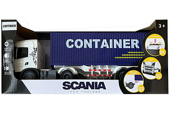 Contruck Scania kuorma-auto kontilla, valot ja ääni