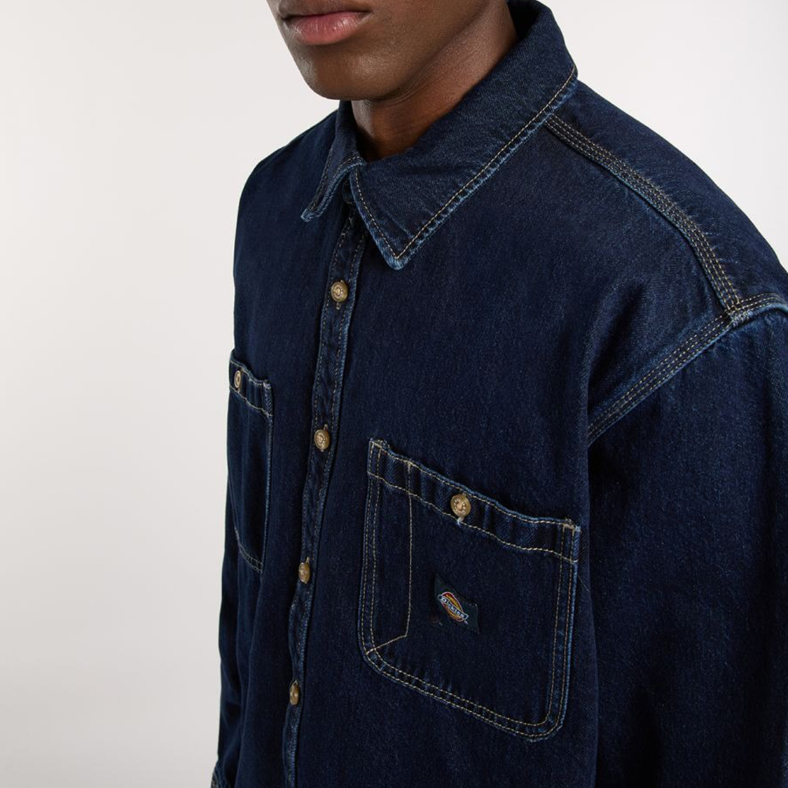 Dickies - Mechanic Denim LS Shirt Dark Blue - 4