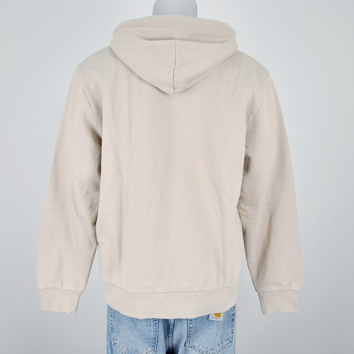 Carhartt WIP - Hooded Script Embroidery Sweat Fleur de Sel / White - 3