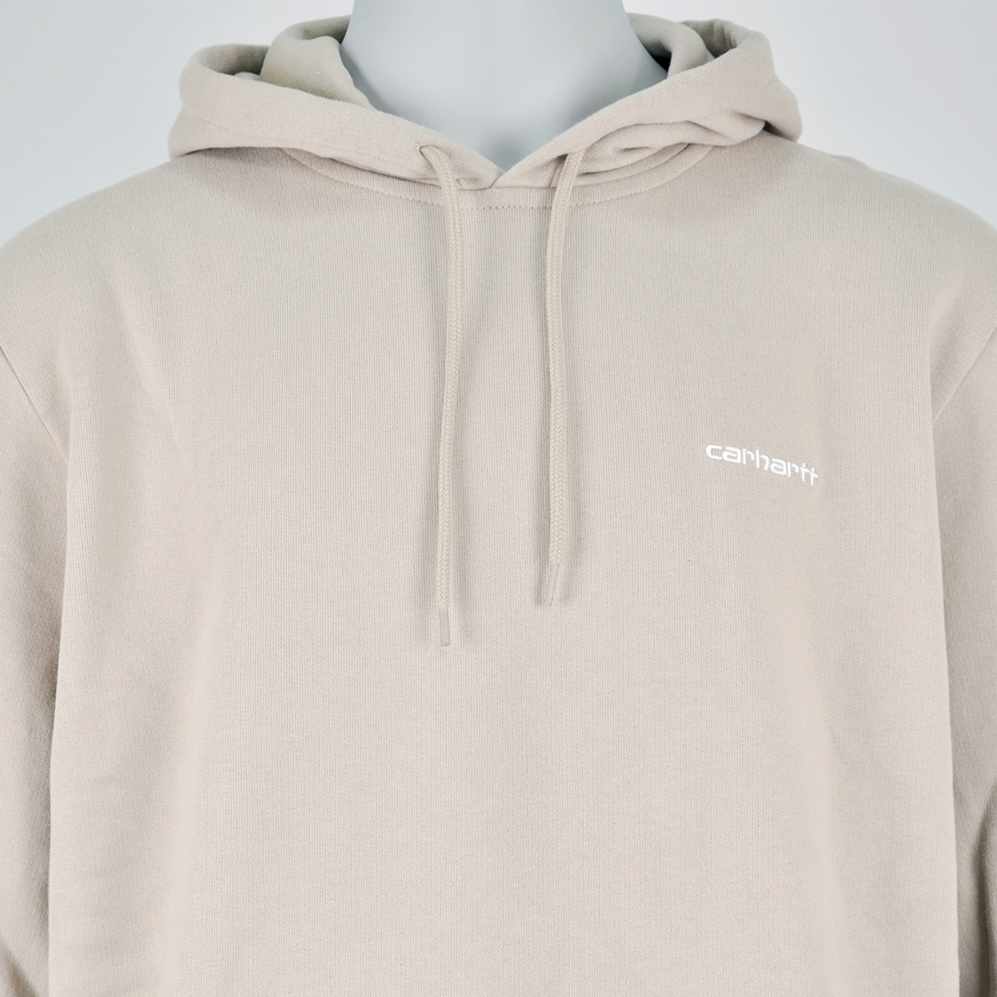 Carhartt WIP - Hooded Script Embroidery Sweat Fleur de Sel / White - 2