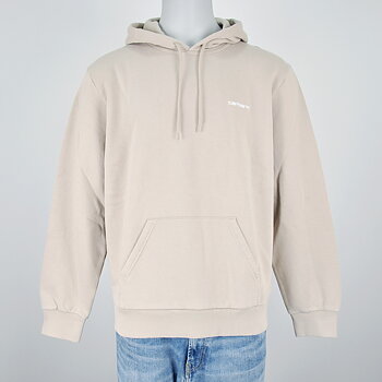 Carhartt WIP - Hooded Script Embroidery Sweat Fleur de Sel / White