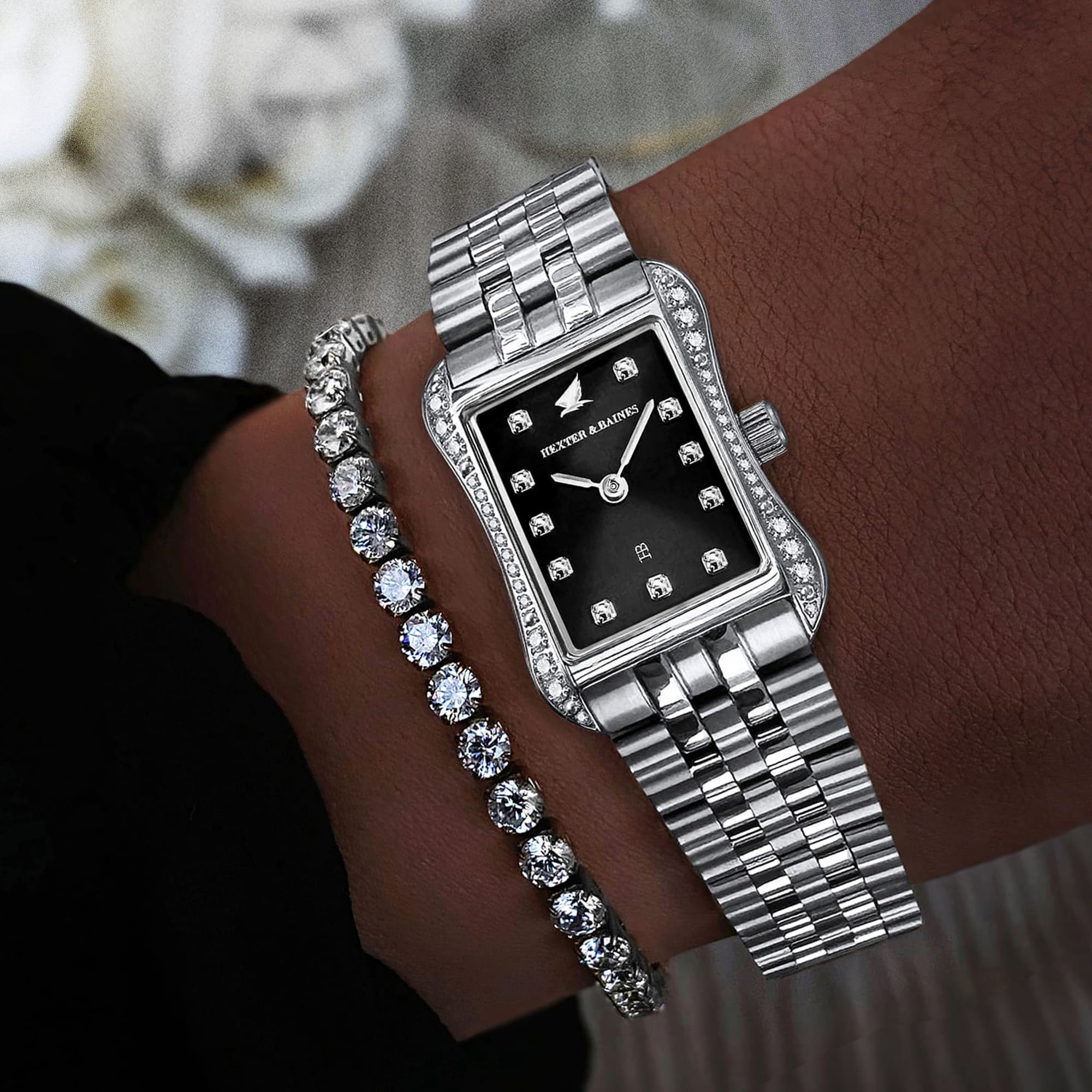 H&B Cronvas Pavé, Silver & Black - 3