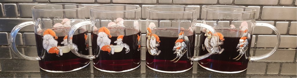 Rolf Lidberg Julservis -  Glöggmuggar i glas 4-Pack