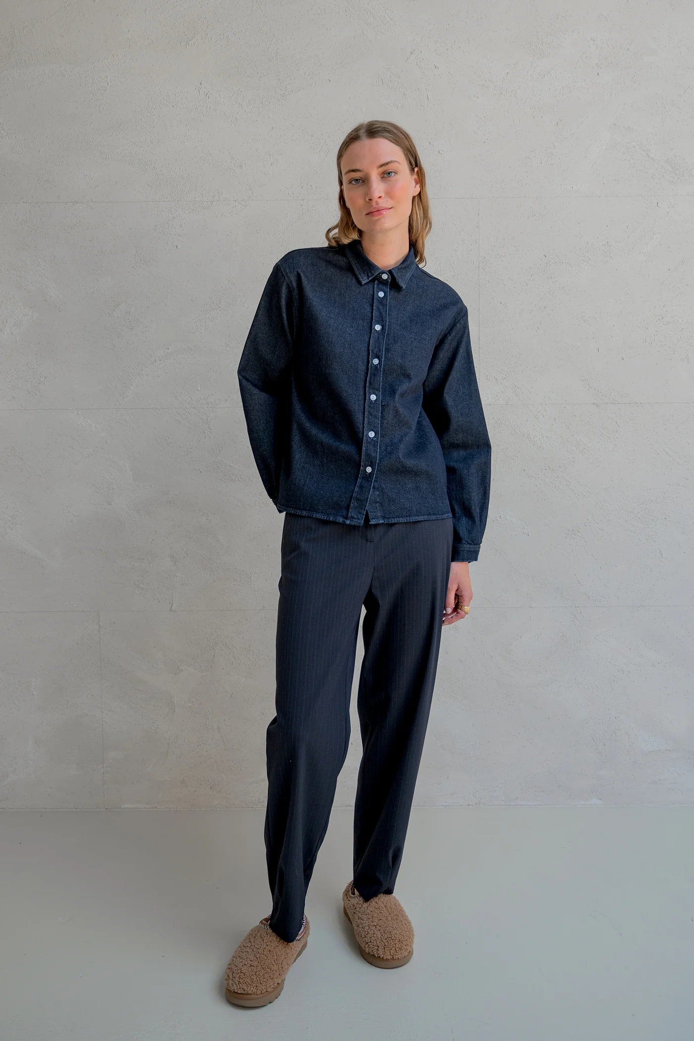 PENN&INK Trousers Navy Stripe - 2